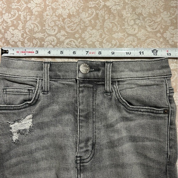 Current/Elliott ~Women’s Ultra High Waist Skinny Jeans Gray Fade Out Destroy 27 - Picture 12 of 16